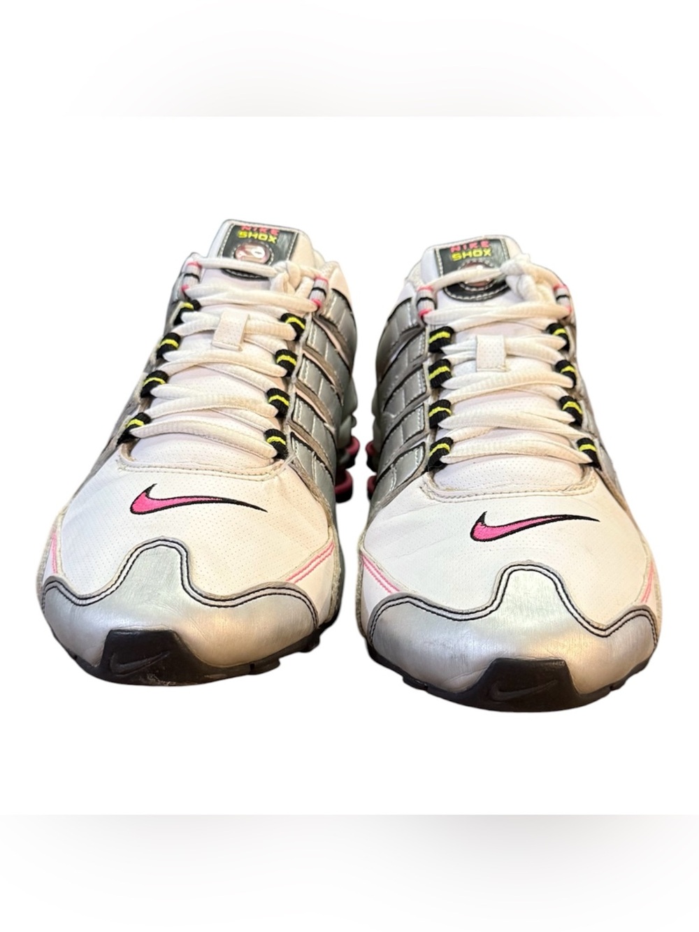 Nike Shox White Metallic/Silver/Pink Women’s Size 9.5 Rare Color-way - Picture 4 of 10
